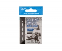 ЗАСТЕЖКА FLAGMAN ROLLING SWIVEL WITH SNAP SMALL (7 ШТ)  